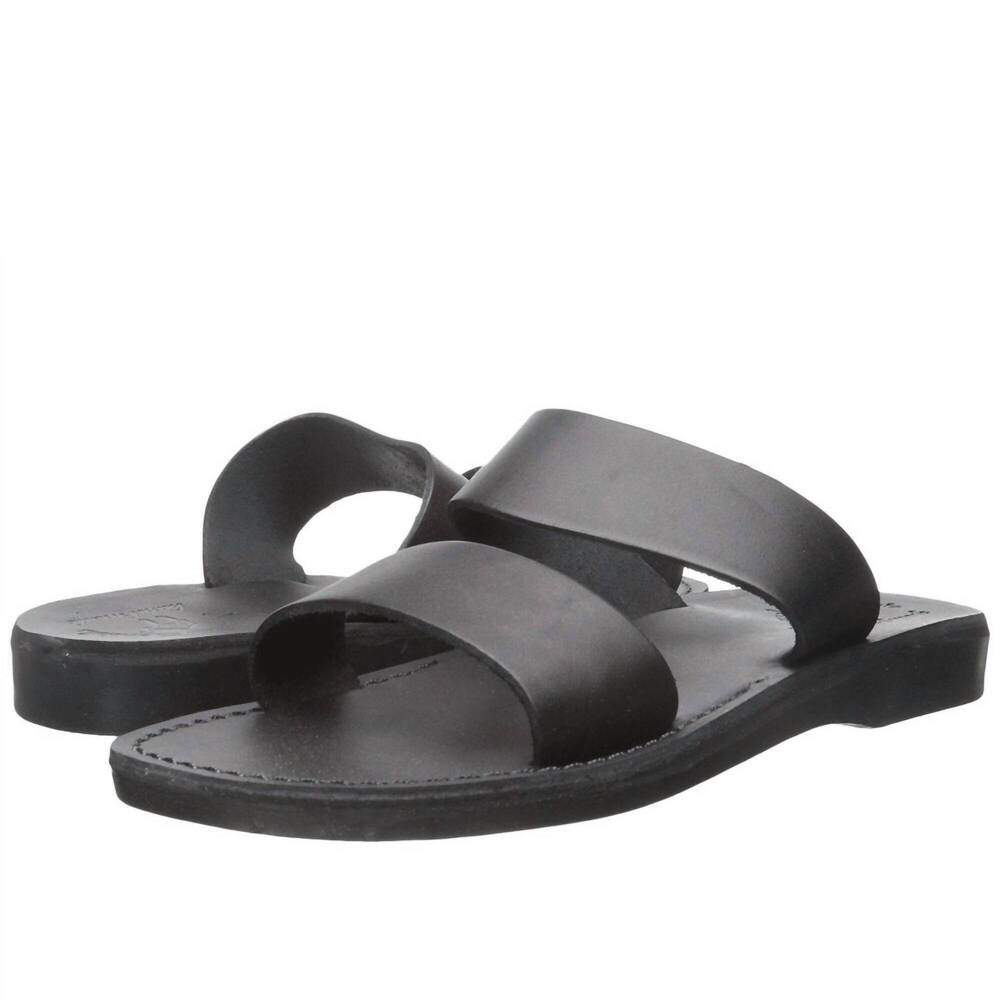 NEW JERUSALEM SANDALS aviv rubber slide in black